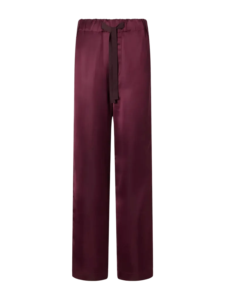Satin wide-leg pants