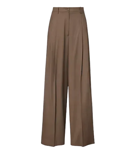 Clarice wool-blend wide-leg pants