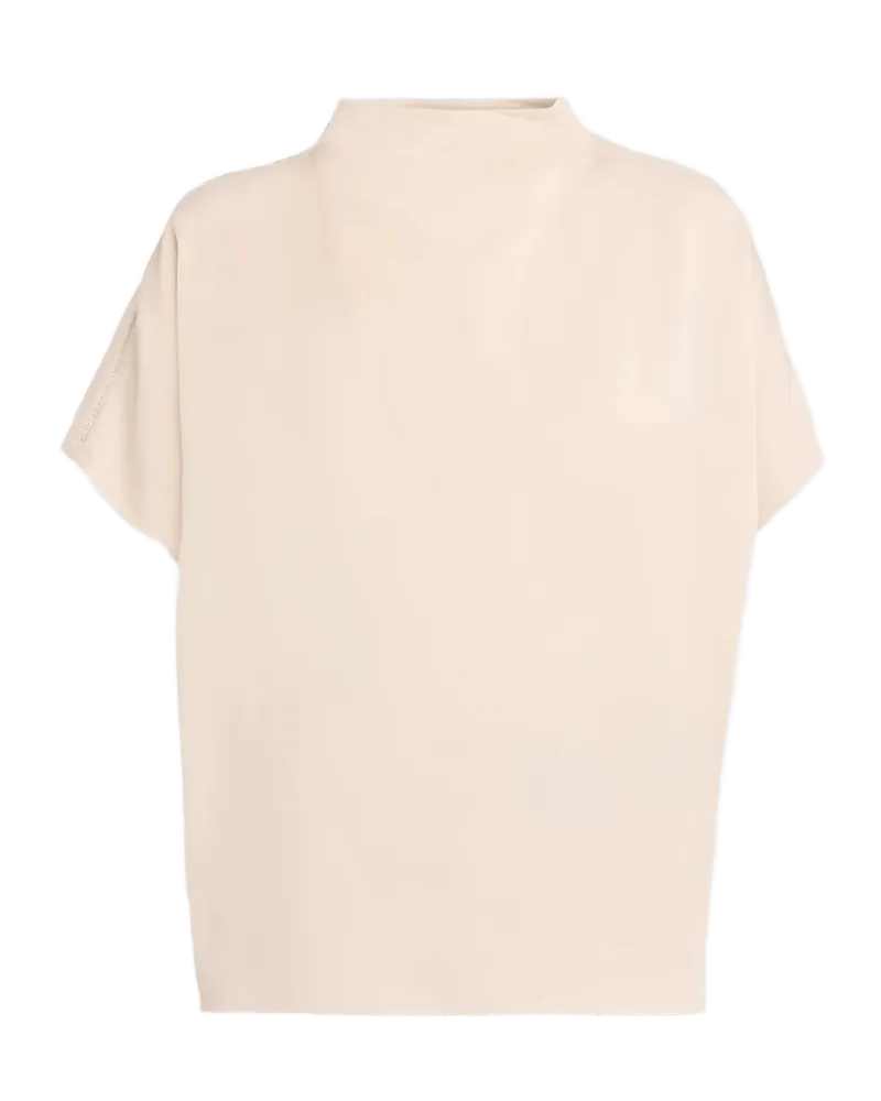 Chain-Trim Mock-Neck Shirt