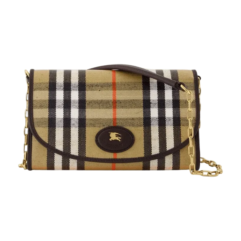 Burberry Highlands Crossbody Bag — Beige