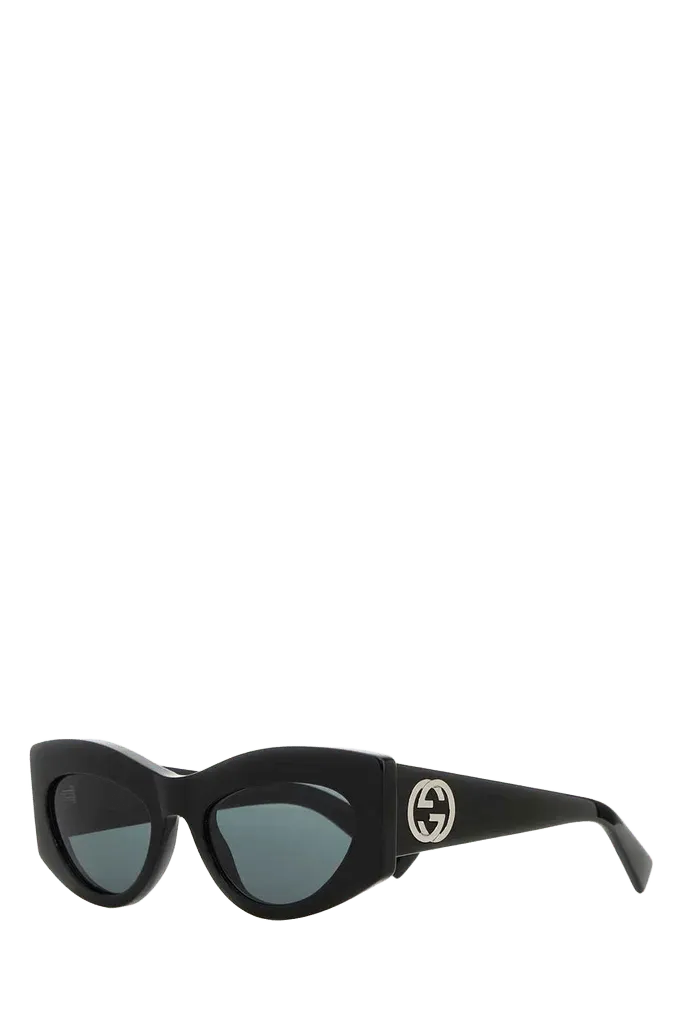 Gucci GG1843S Acetate Cat-Eye Sunglasses — Black