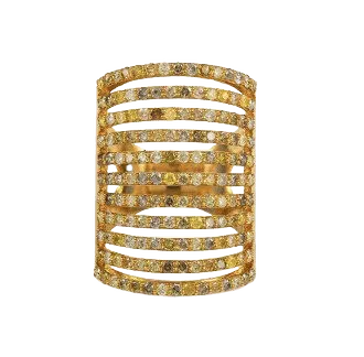 Natural Color Diamond Cage Ring
