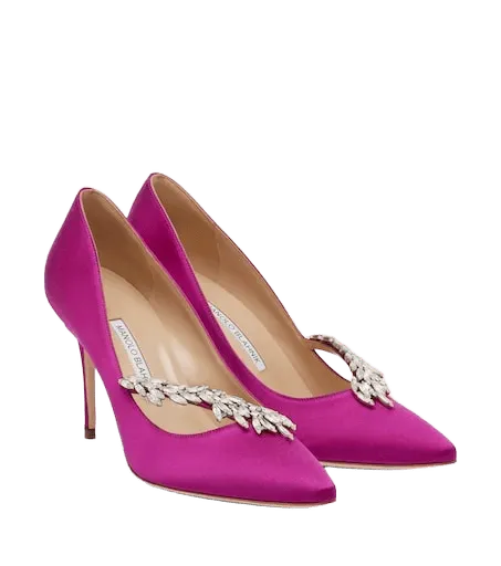 Nadira embellished satin pumps