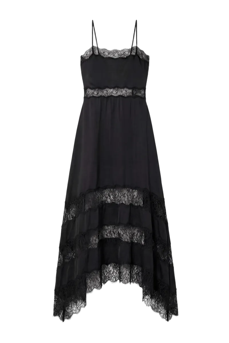 Coco Sleeveless Silk Dress - Noir