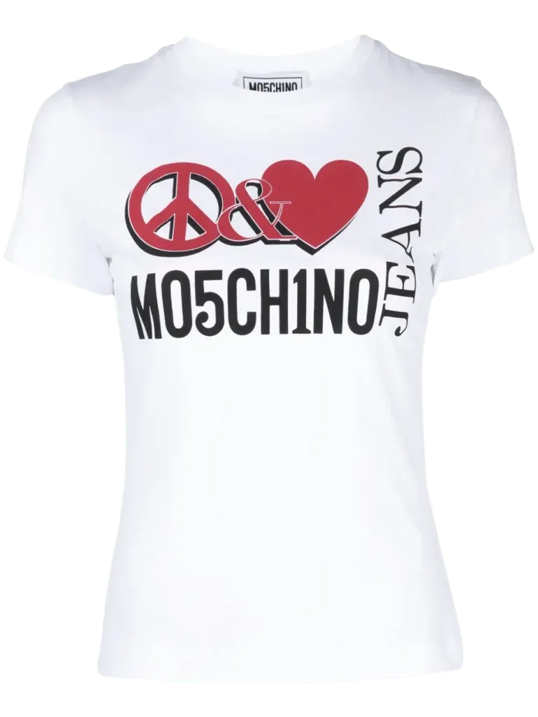 MOSCHINO JEANS logo-print cotton T-shirt
