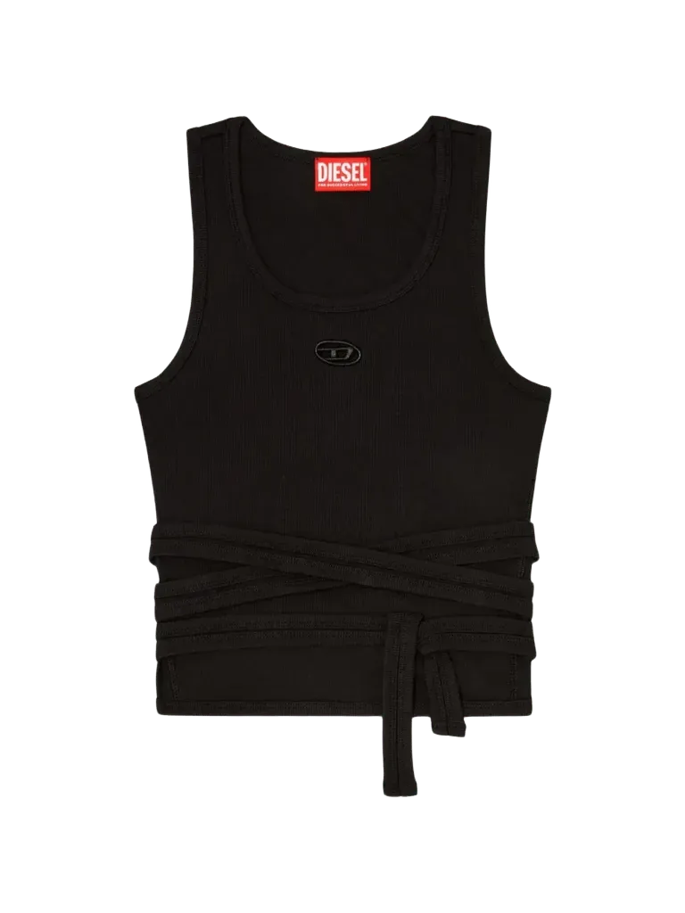 wrap-around laces crop top