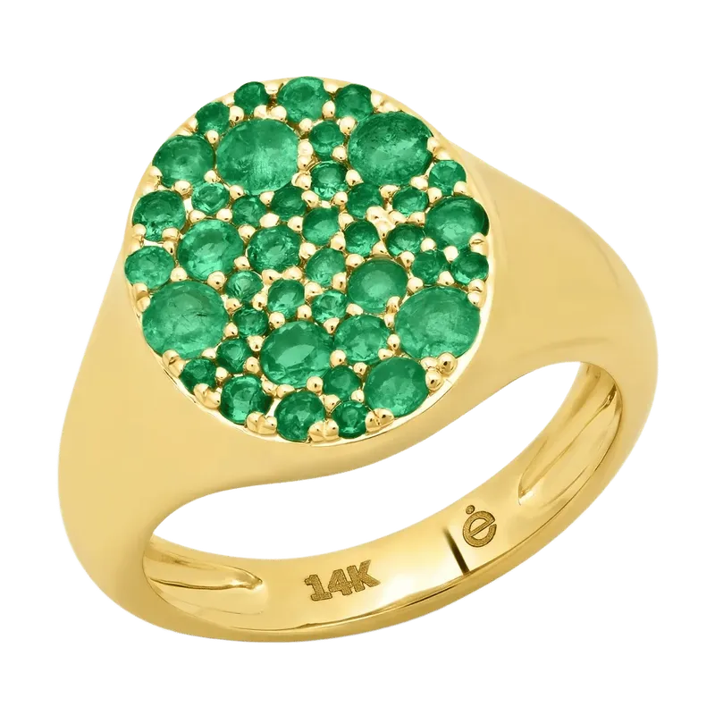 Emerald Signet Pinky Ring