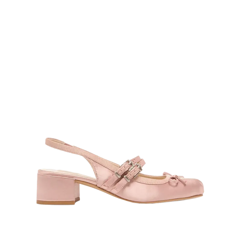 Loris Heels Blush Satin