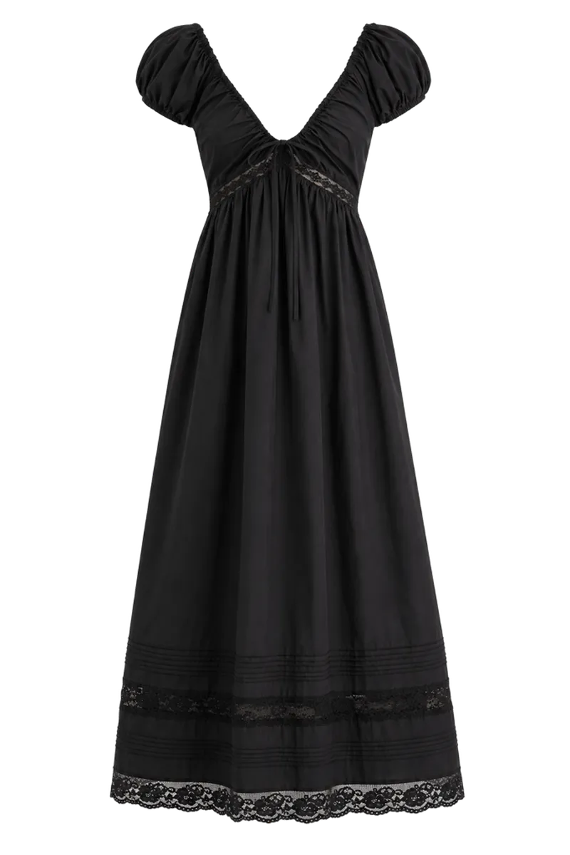 Black Mia Lace Elodia Maxi Dress