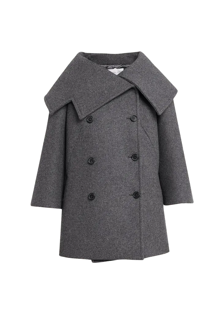 Portrait Wool Double-Breasted Peacoat