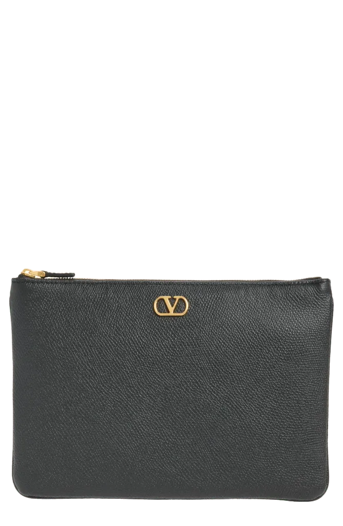 Medium VLOGO Leather Pouch