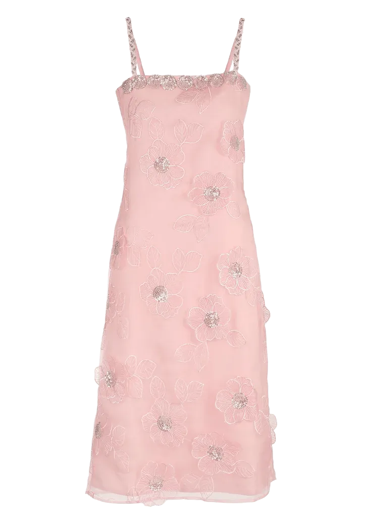 Gardenia Midi Dress in Pink