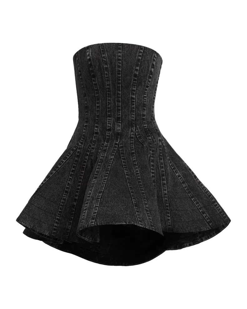 Lefa Washed Denim Mini Dress