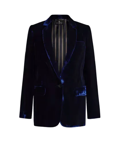SINGLE-BREASTED VELVET JACKET