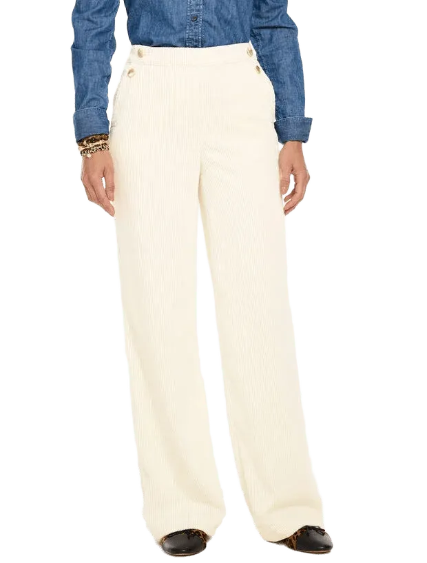 Corduroy Wide Leg Sailor Pants