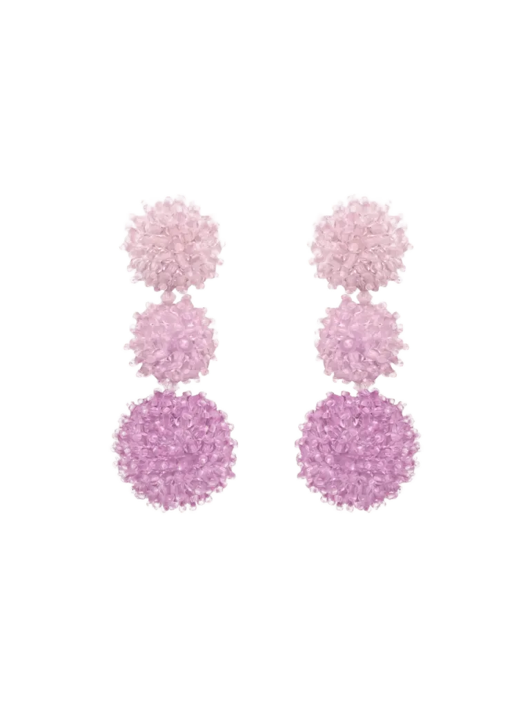 Ombré Pompom Drop Clip-On Earrings