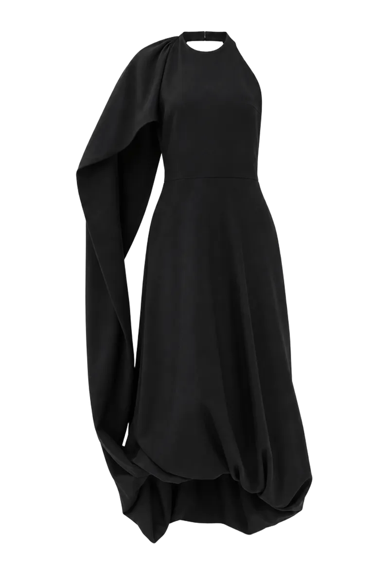 Twisted Cape Dress
