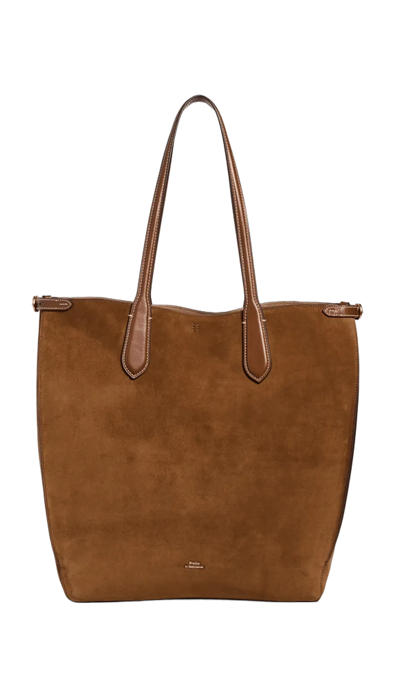 Suede/Leather-Bellport North/South Tote