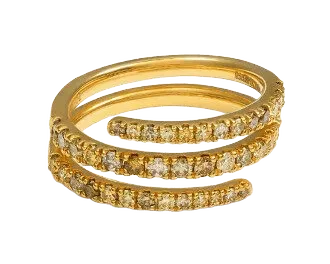 Natural Color Coil Pinky Ring