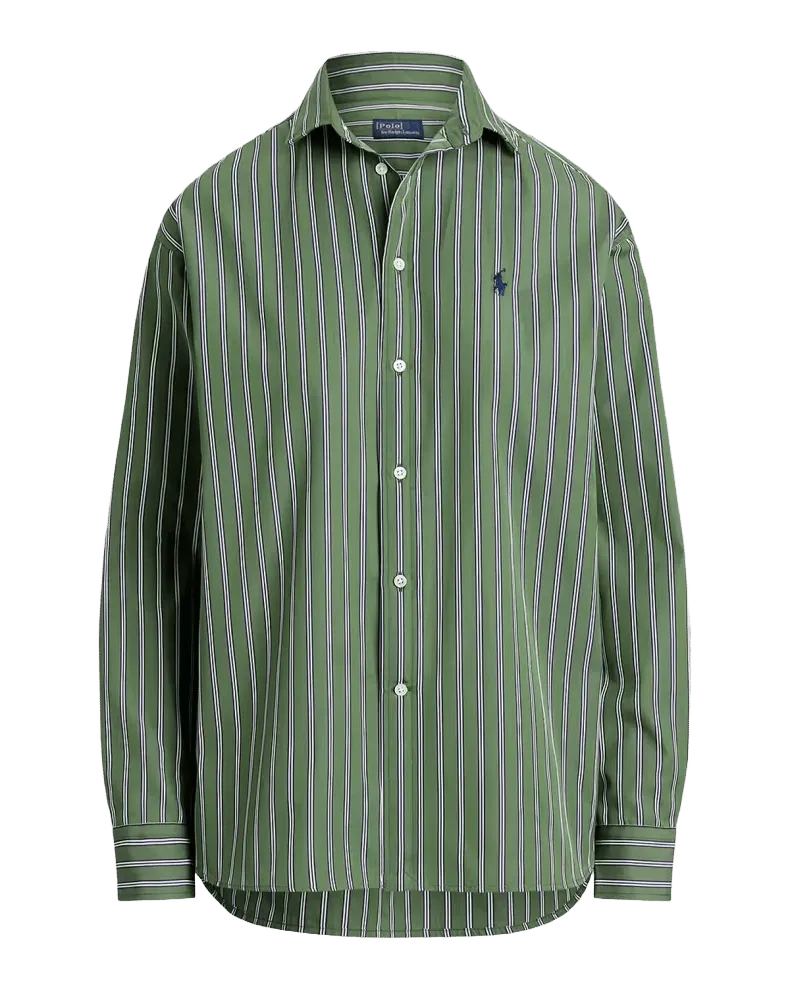 Relaxed Fit Striped Cotton Shirt