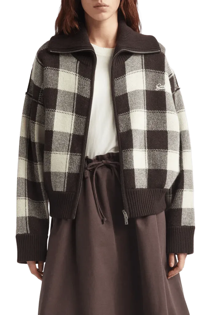 Journey Rachell Buffalo Check Knit Jacket