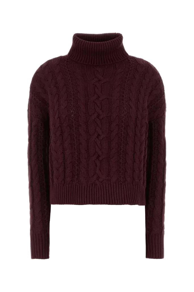 Polo Ralph Lauren Cable-Knit Cotton Sweater — Purple