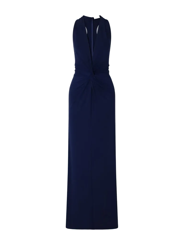 Didyma knot-detailed stretch-jersey halterneck gown