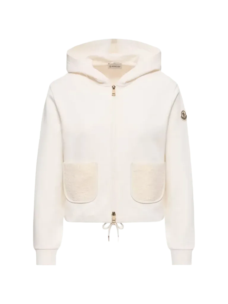 Moncler cotton blend zip-up sweatshirt