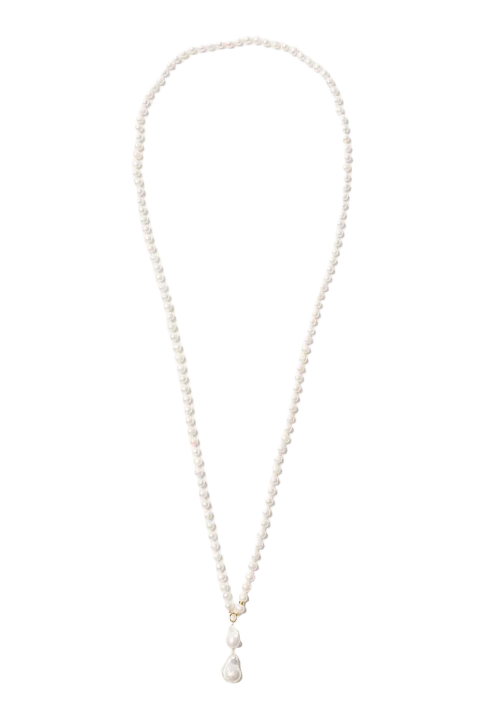 Bell Necklace White Pearl