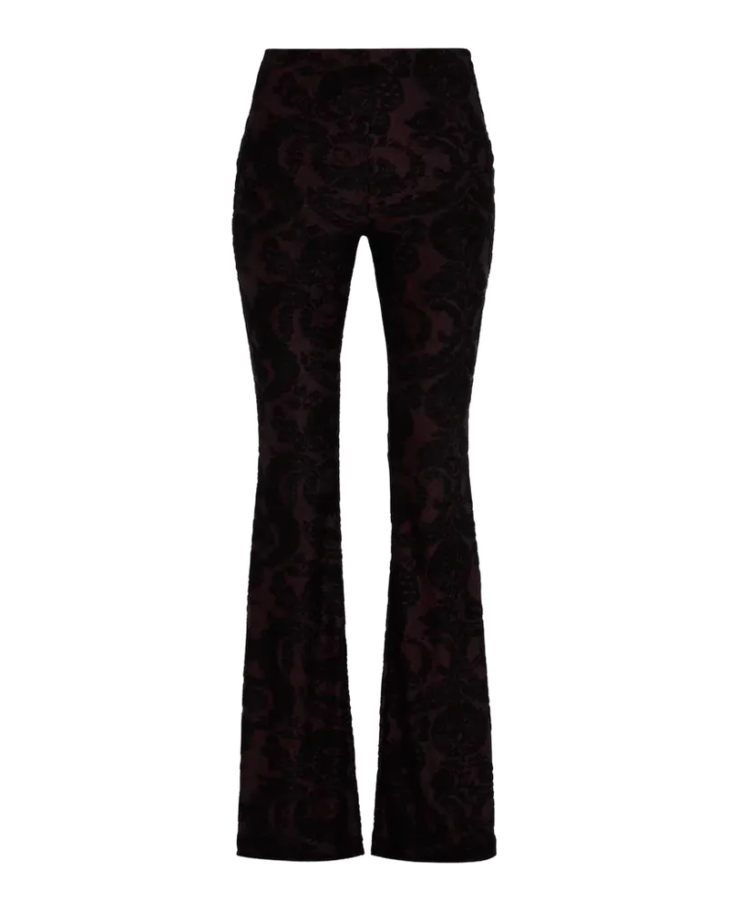 Paisley Chenille Jacquard Flare Pants