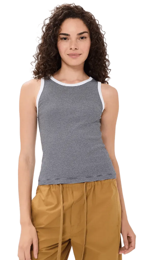 Mini Stripe Cotton Tank Top