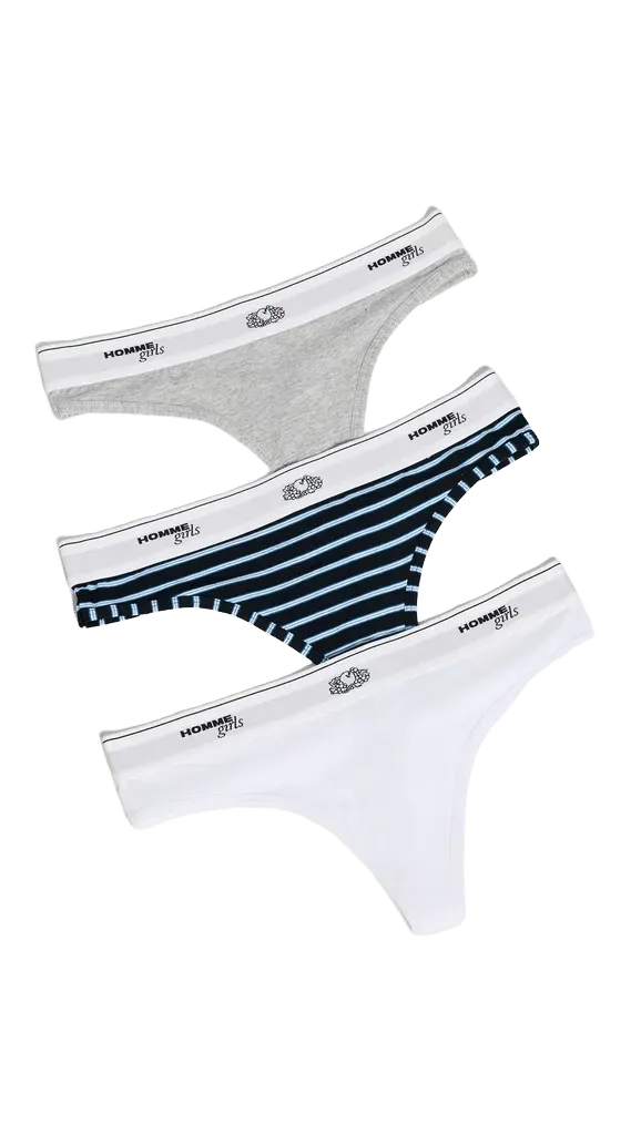 Homme Girls x Fruit Of The Loom Classic Thong 3 Pack