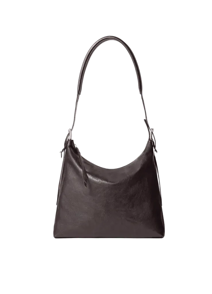 SMALL BELTED HOBO BAG IN PAPER LUX LEATHER
