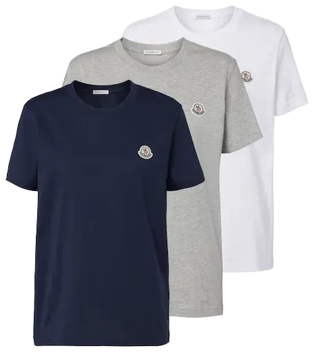 Set of three cotton jersey T-shirts