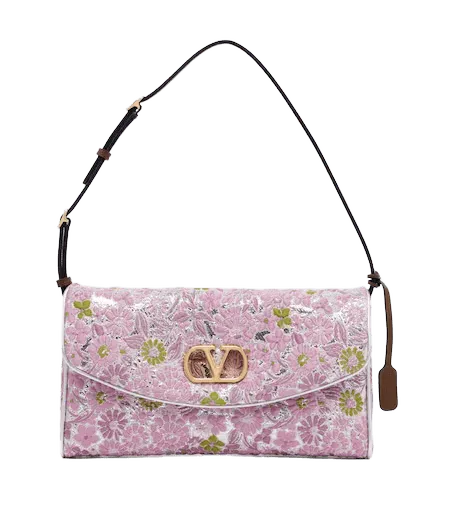 DeVain Small floral jacquard shoulder bag