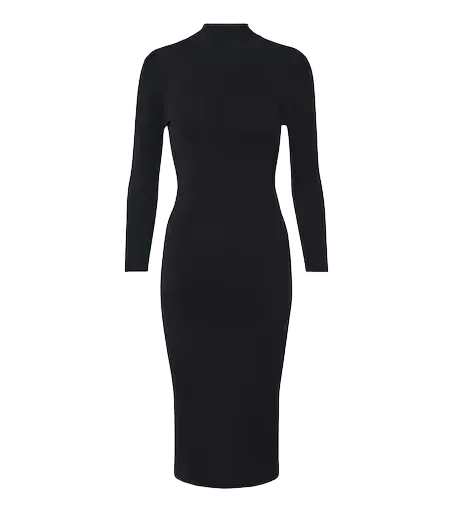 Horsebit wool midi dress