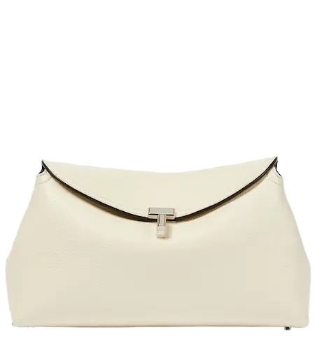 T-Lock leather clutch