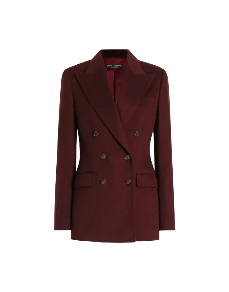 Double-breasted cashmere jacket