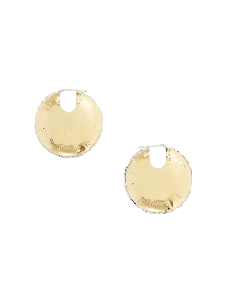 Inflated Balloon silver and gold-tone earrings - gold - One Size