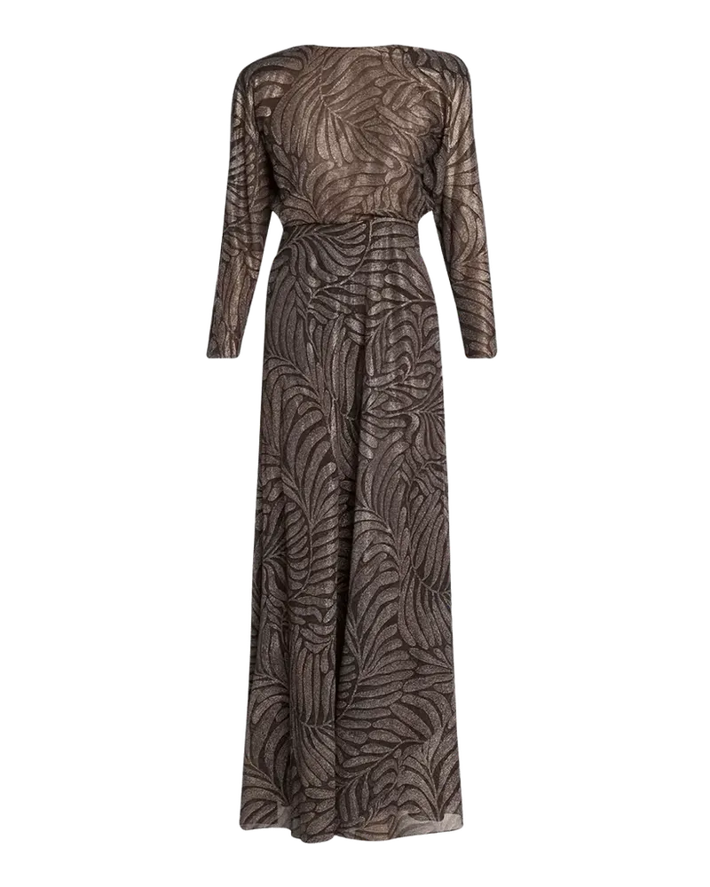 Shannen Foiled Chiffon Evening Dress