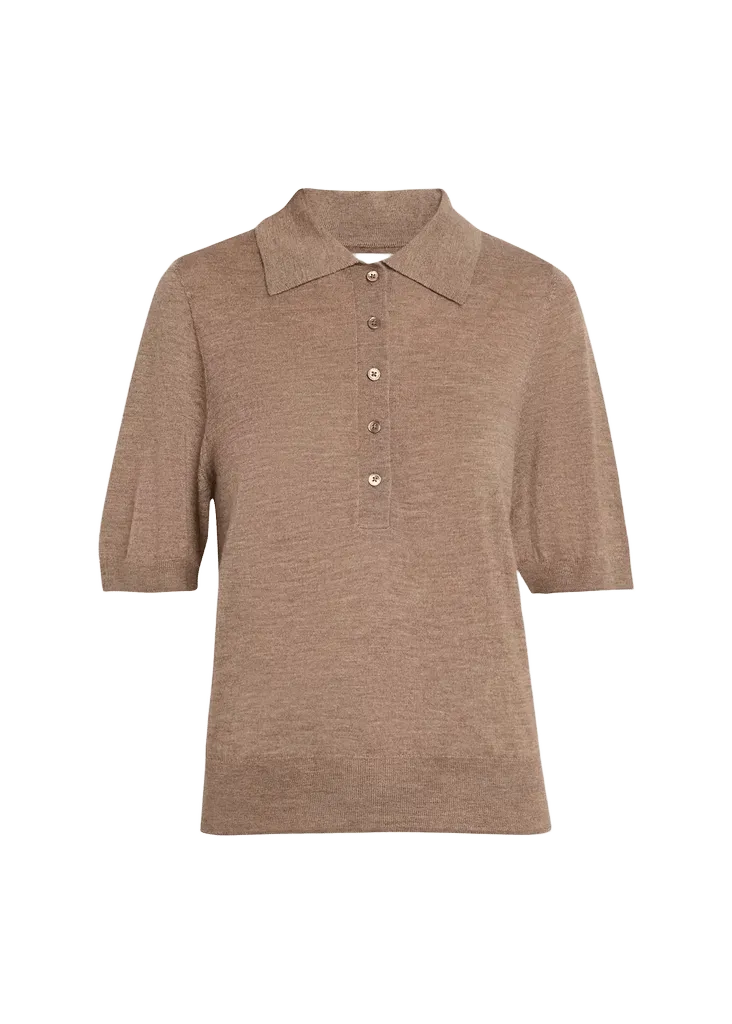 Harper Cashmere Polo Sweater