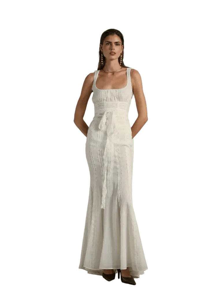 V. Chapman x Kristopher Brock Seville Dress in Eggshell