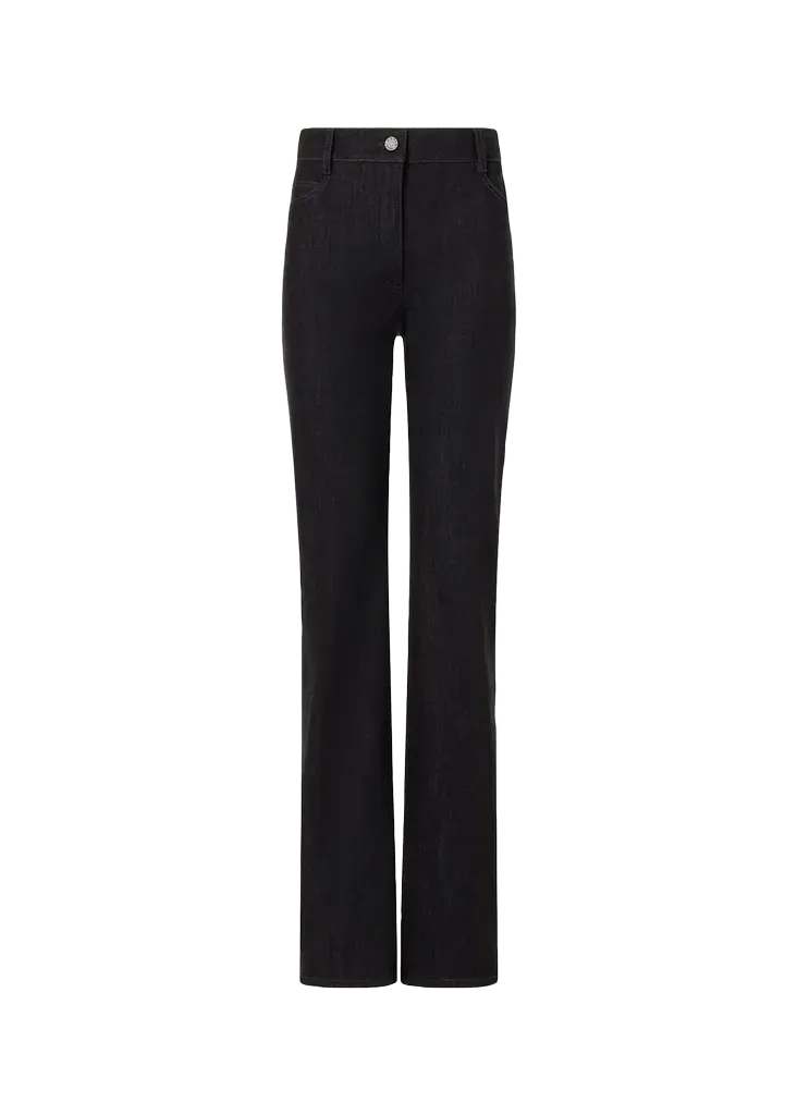 Chess Denim Straight-Leg Pants