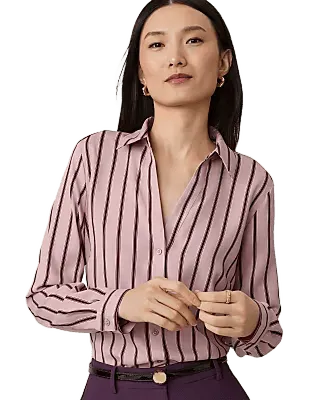 Striped Essential Shirt in Satin