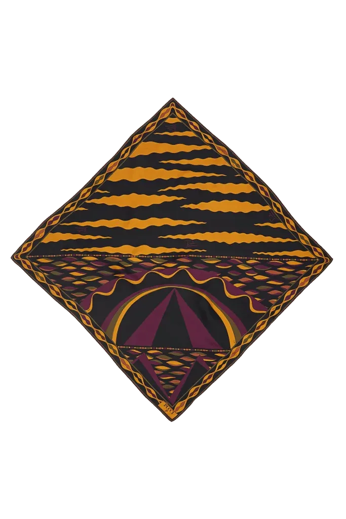 Mixed Print Silk Scarf