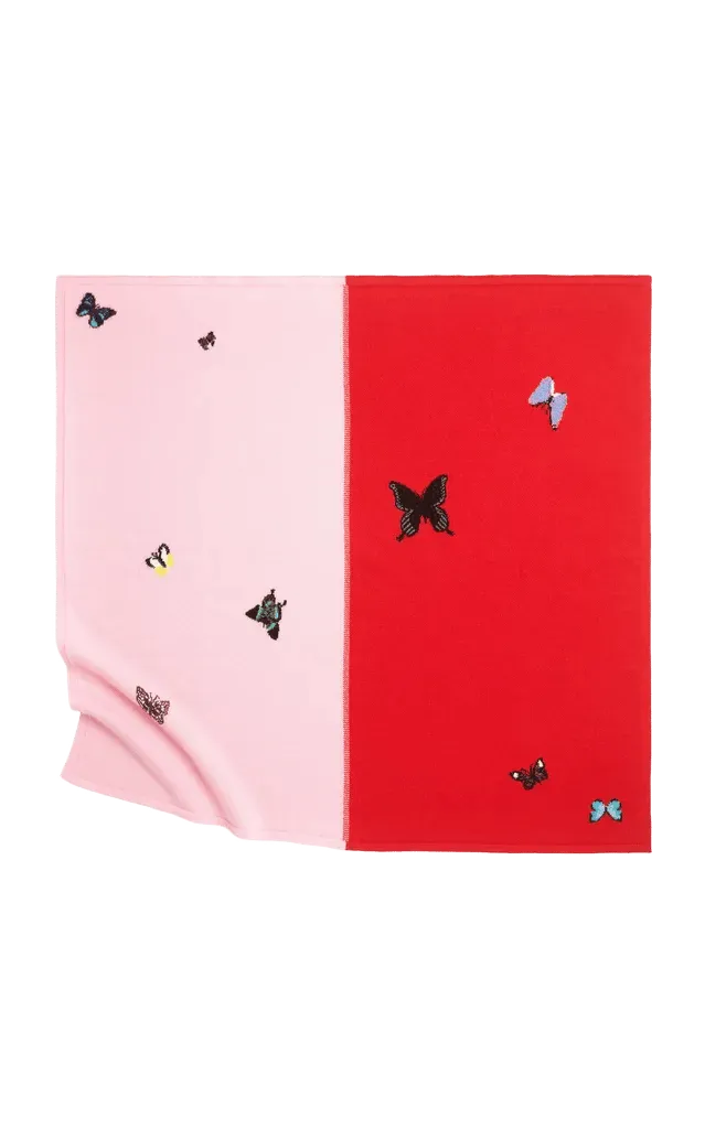 x Damien Hirst Butterflies Cashmere-Blend Scarf