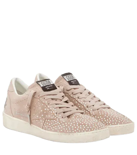 Ball Star embellished suede sneakers