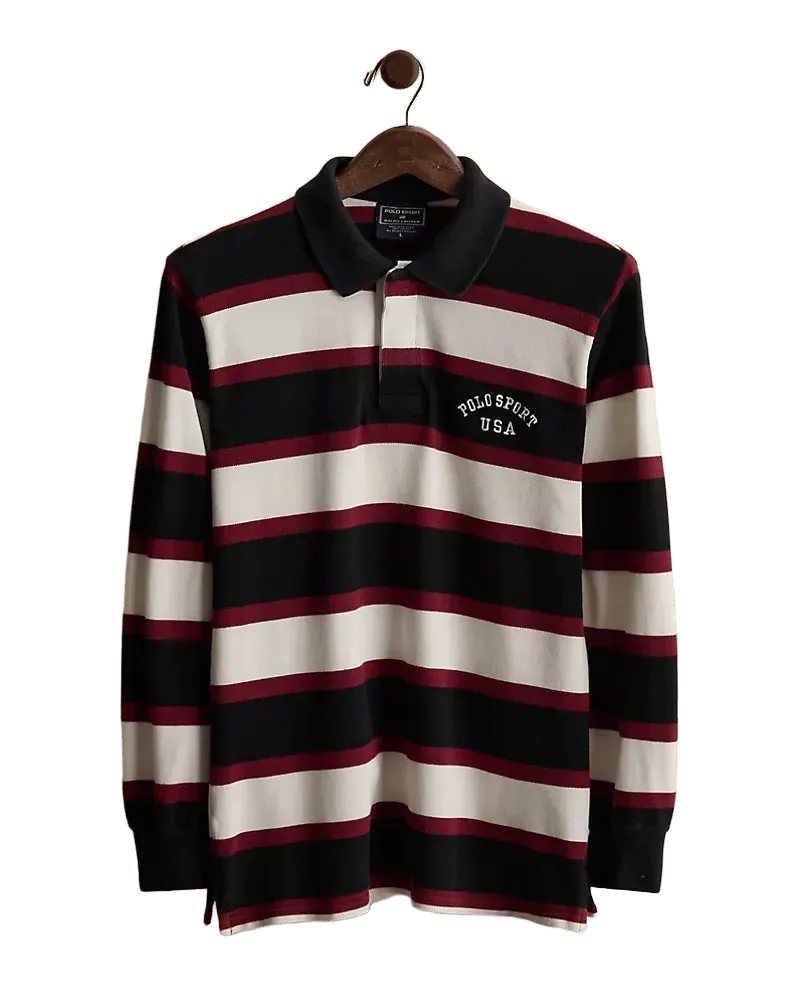 c. 1995 Striped Polo Shirt - Size L