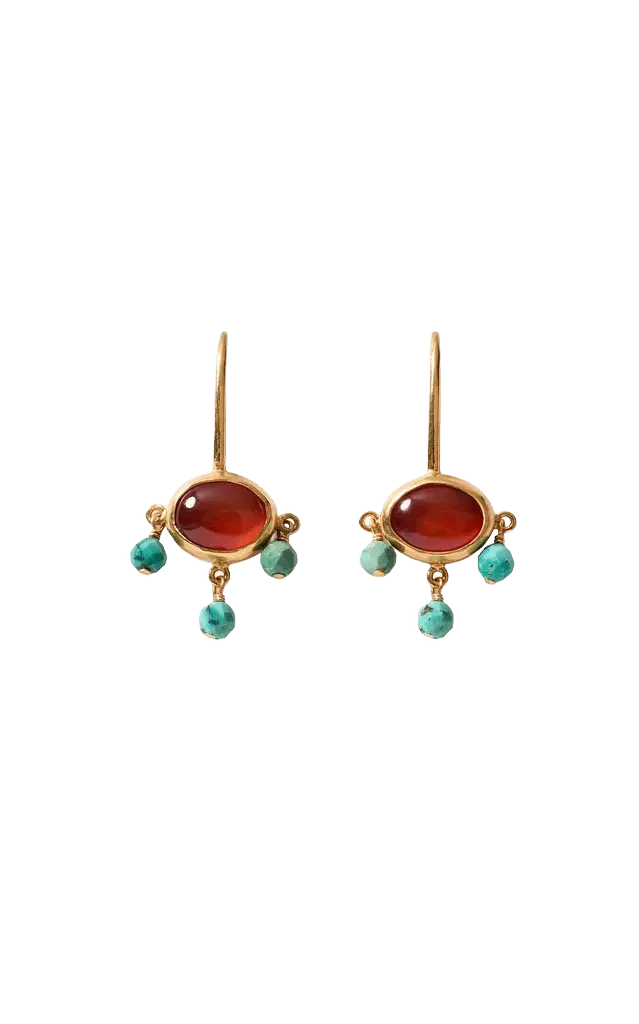 Della Carnelian Drop Earrings