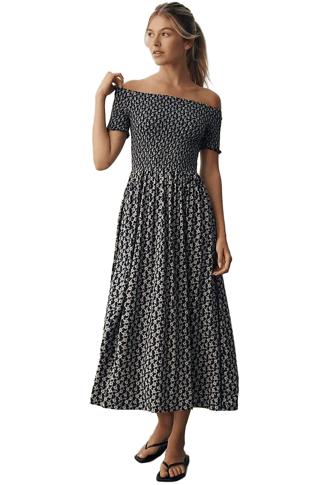 Nation Los Angeles Vivian 100% Pima Cotton Midi Dress